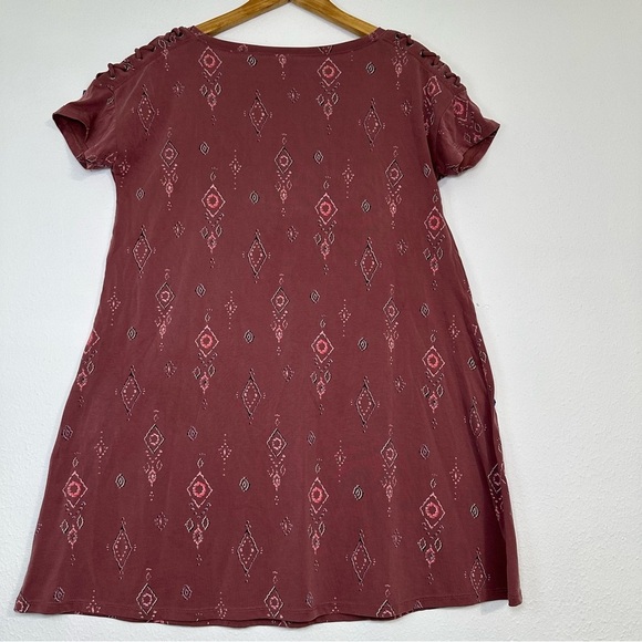 Mudd Aztec Mini Trapeze Boho Women’s Geometric Dress - Picture 3 of 12